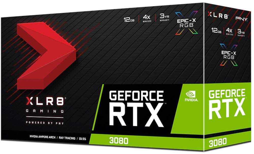 Karta graficzna PNY GeForce RTX 3080 XLR8 Gaming Revel Epic-X LHR 12GB zawartosc