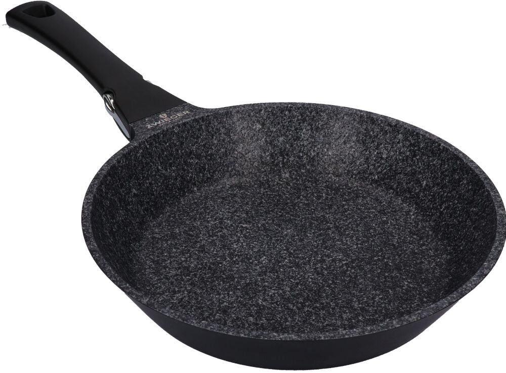 Patelnia ZWIEGER Black Stone Connect 28 cm trzywarstwowa powłoka odporność na zarysowania i wysokie temperatury zdrowe smażenie minimalna ilość tłuszczu łatwa do czyszczenia inspirowana granitowymi rozwiązaniami ochrona przed przywieraniem