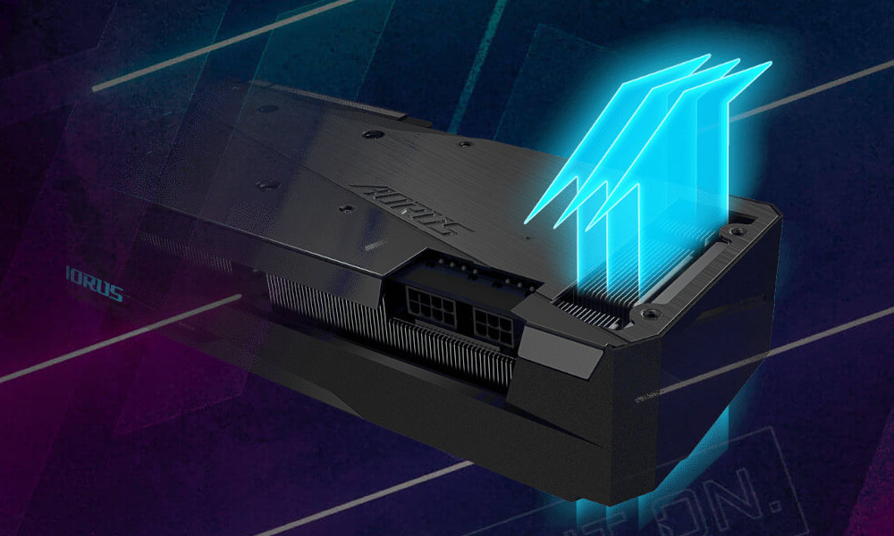 GIGABYTE Aorus Radeon RX 6750 XT Elite 12GB radiator