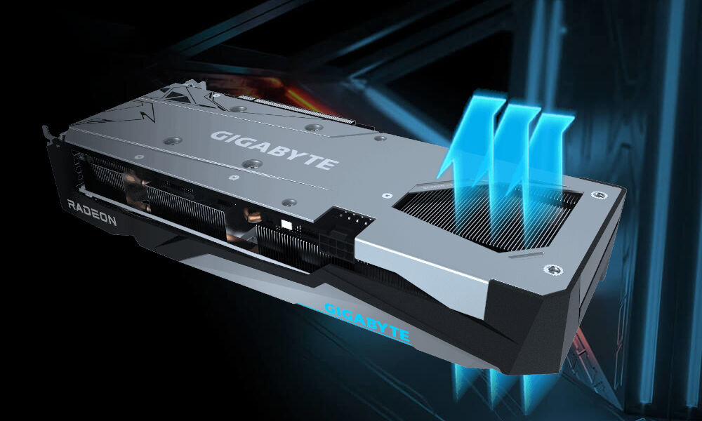 GIGABYTE Radeon RX 6750 XT Gaming OC 12GB radiator