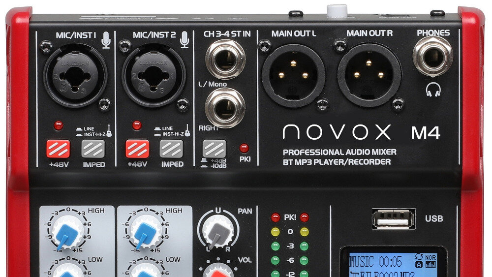 Mikser audio NOVOX M4MKII  - funkcjonalność