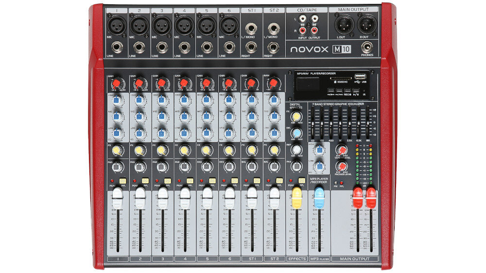 Mikser audio NOVOX M10 - korektor brzmieniowy