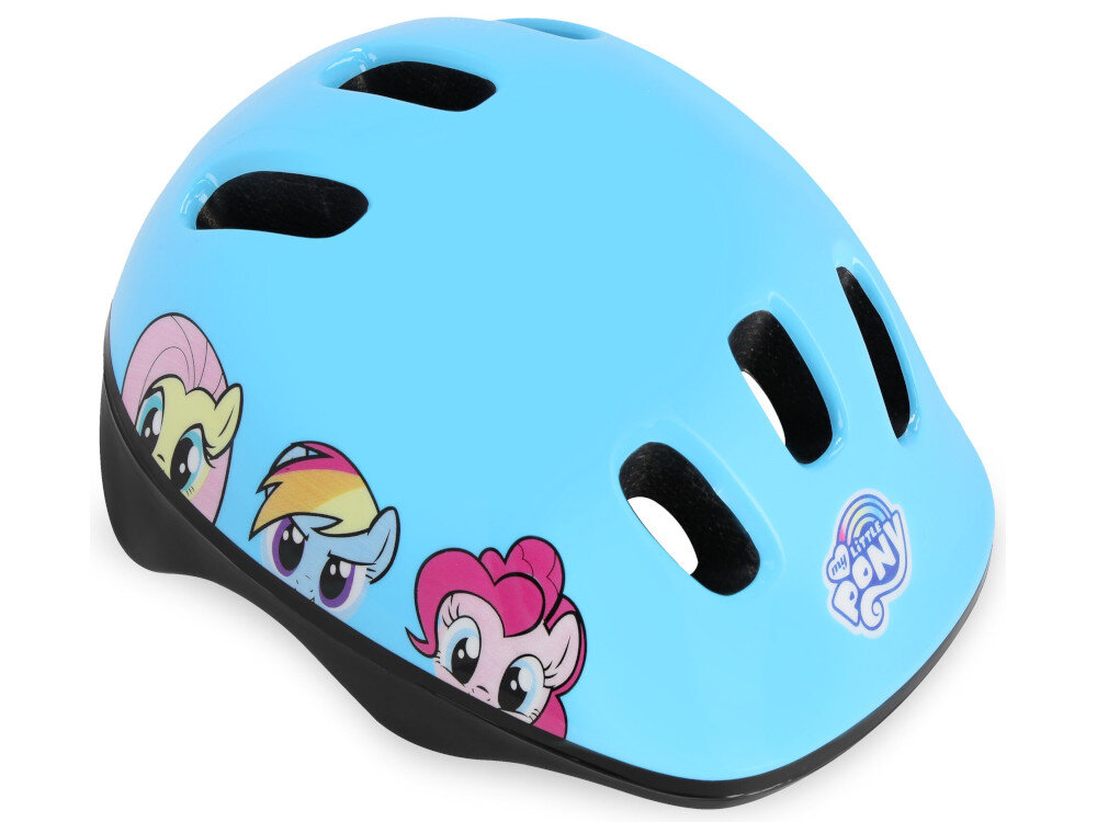 Kask rowerowy SPOKEY My Little Pony Niebieski dla Dzieci (rozmiar S) skorupa z tworzywa PVC bardzo dobra jkość wykonania trwałość odporność na uszkodzenia niebieski kolor kucyki Pony do jazdy na rowerze rolkach hulajnodze deskorolce