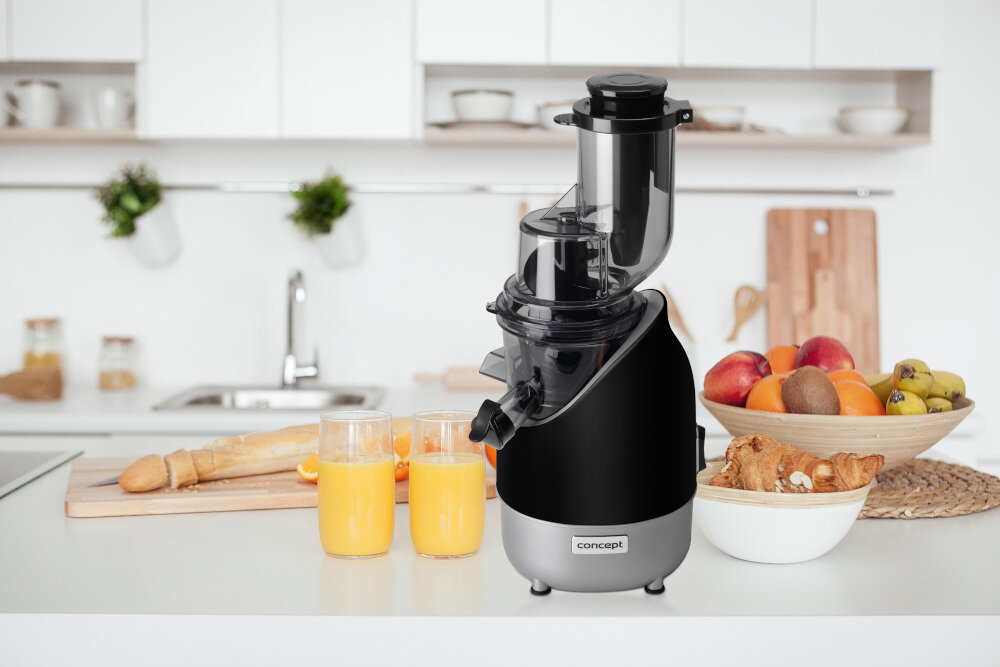 Wyciskarka wolnoobrotowa CONCEPT LO7092 czarny witaminy wolnoobrotowy system wyciskania dwa pojemniki tritanowe pojemnosc 600ml