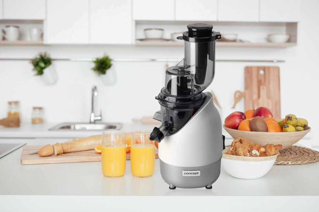Wyciskarka wolnoobrotowa CONCEPT LO7090 Bialy witaminy wolnoobrotowy system wyciskania dwa pojemniki tritanowe pojemnosc 600ml