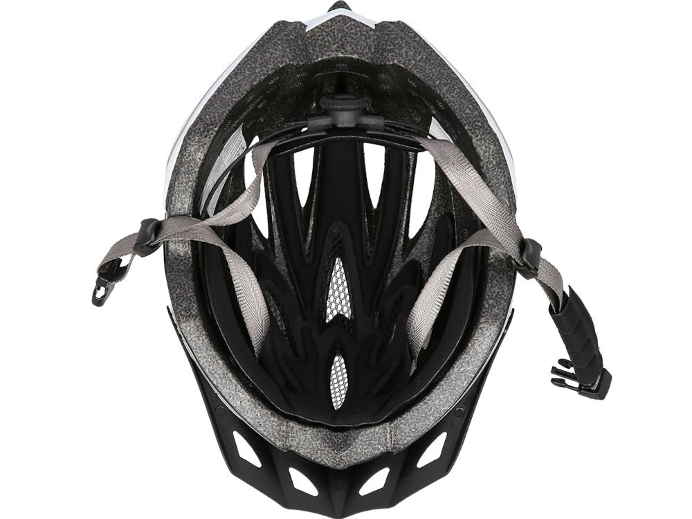 Kask rowerowy NILS EXTREME MTW202 Czarno-biały (rozmiar S) pianka eps in-mold