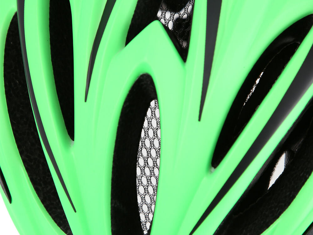 Kask rowerowy NILS EXTREME MTW202 Zielono-czarny (rozmiar M) wentylacja moskitiera daszek