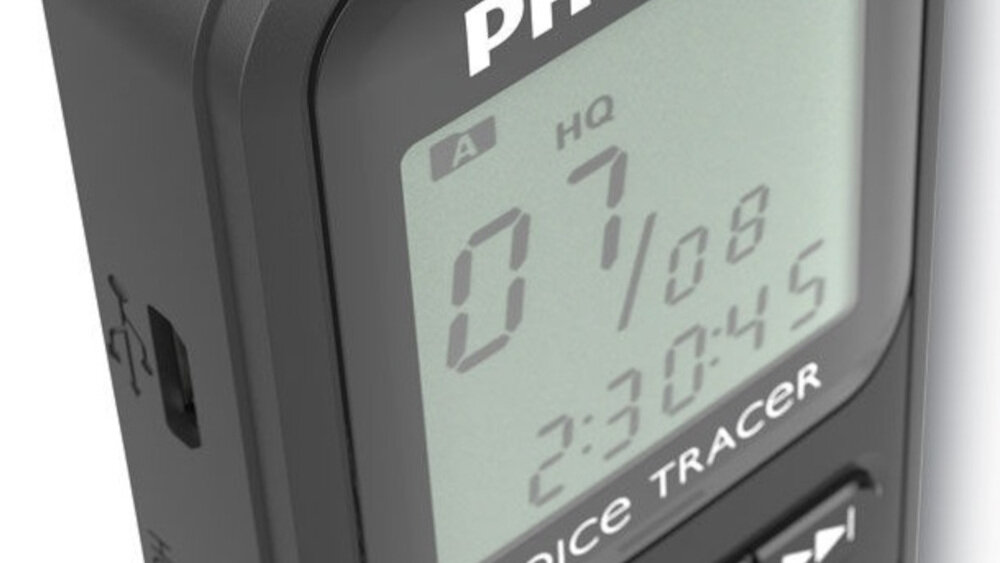 Dyktafon PHILIPS DVT 1160 - wyświetlacz