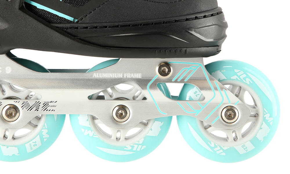 NILS EXTREME łyżworolki miękkie kółka przyczepność podłoże drgania konfiguracja zwrotność