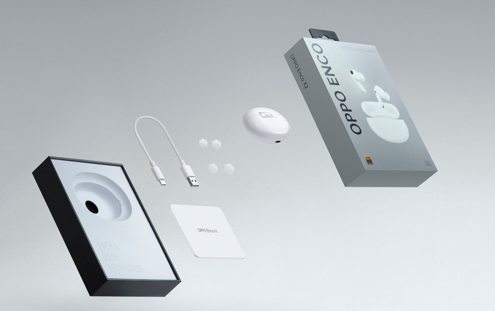 Słuchawki dokanałowe OPPO Enco X2 W72 zestaw