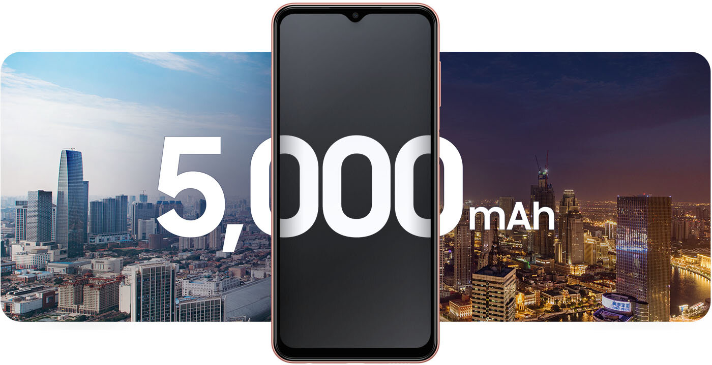 Funkcja szybkiego ładowania baterii o pojemności 5000 mAh oferuje wiele godzin korzystania ze smartfona Galaxy M13 Funkcja szybkiego ładowania baterii o pojemności 5000 mAh oferuje wiele godzin korzystania ze smartfona Galaxy M13