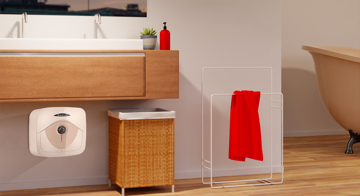 Bojler elektryczny ARISTON Dune RS 15U 3100855 15 l Podumywalkowy Praktyczna elegancja wysoka jakość wysoka klasa łazienka, kuchnia, salon kosmetyczny niewielkie zaplecze gastronomiczne przeznaczenie