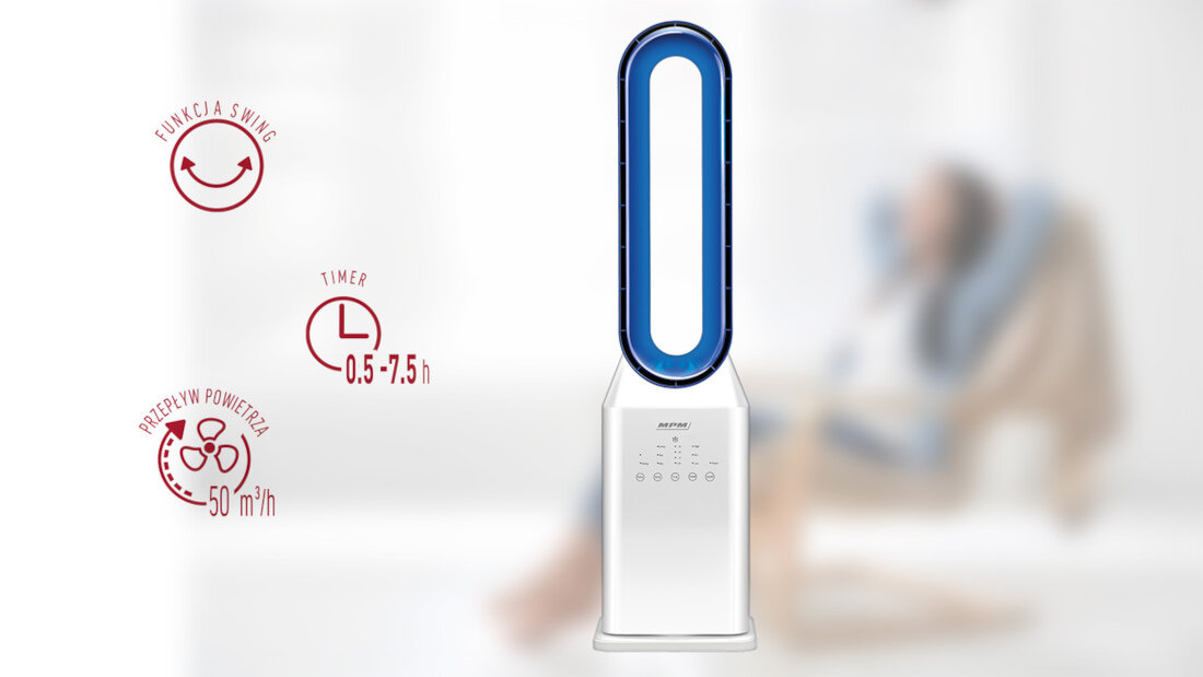 Wentylator MPM MWP-31 trzystopniowej regulacji sily predkosci obrotowej funkcje normal natural sleep swing