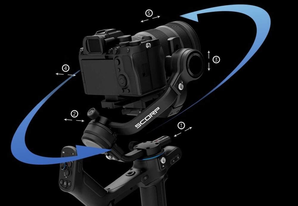 Gimbal ręczny FEIYUTECH Scorp-C funkcje