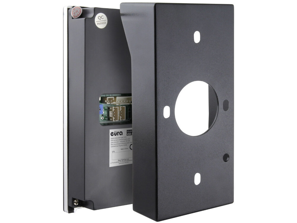 Zestaw wideodomofonowy EURA VDP-82C5+ Czarny prosty montaz monitor kaseta zewnetrzna urzadzenia natynkowe 4-zylowe urzadzenia lacznosc z istniejaca instalacja elektryczna