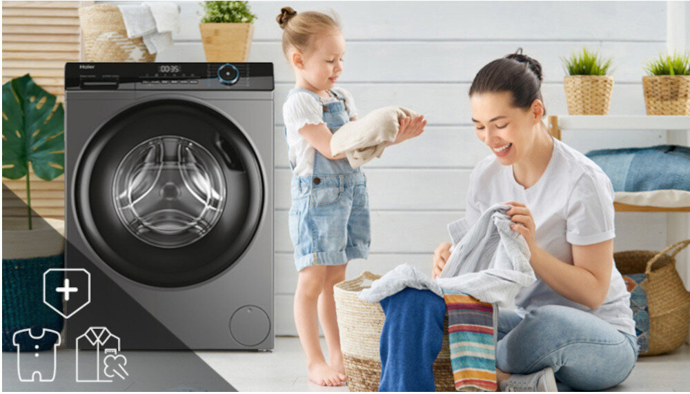 PRALKA HAIER I-PRO 3 HW100-B14939-S 10KG, A, 1400RPM DIRECTMOTION jakość ochrona