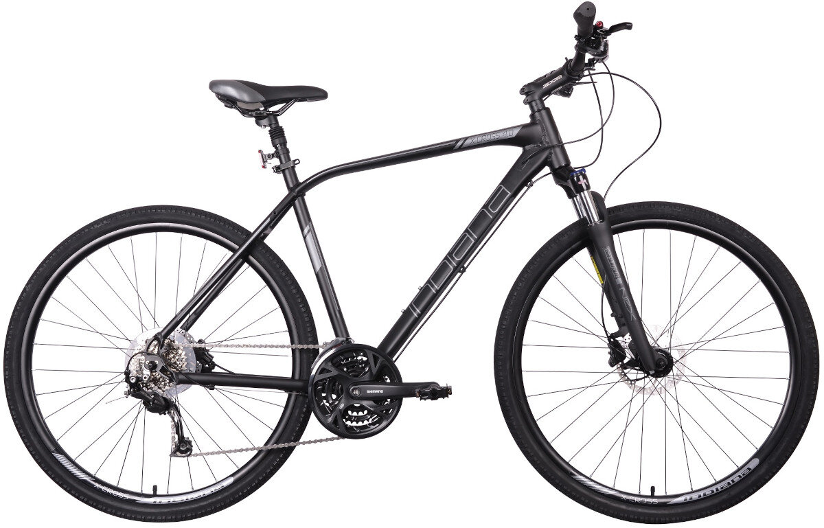 Rower crossowy INDIANA X-Cross 4.0 M21 meski czarmo-szary wyglad