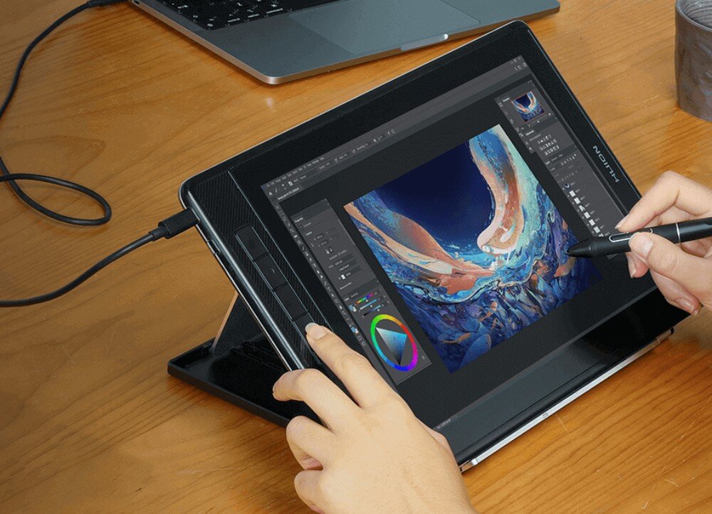 Tablet graficzny HUION Kamvas Pro 13 2.5K przyciski funkcje skróty