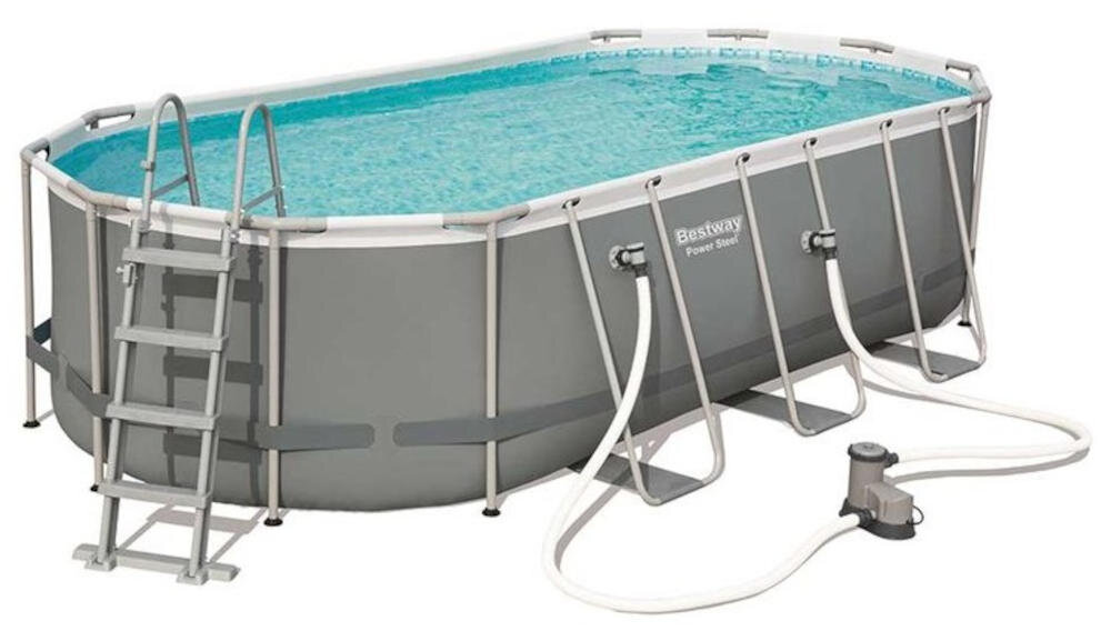 BESTWAY basen drabinka komfort bezpieczeństwo mocne stalowe ramie plastikowe schodki