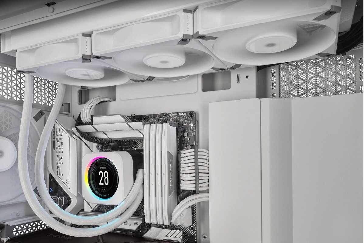 Wentylator CORSAIR Elite wydajny estetyczny doskonałe chłodzenie Prosta instalacja wymiary łożyska Fluid Dynamic Bearing