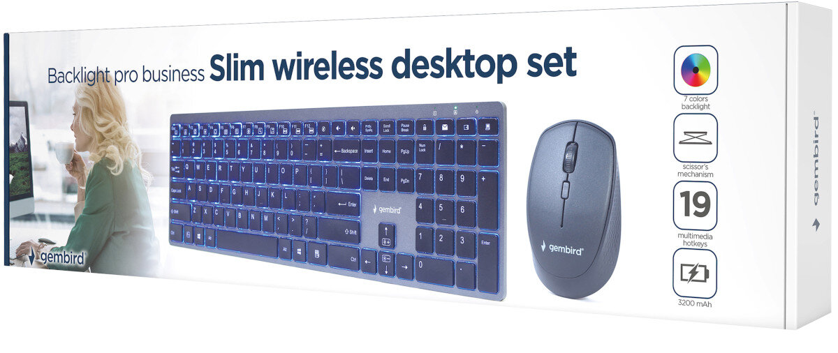 Zestaw GEMBIRD Eclipse Pro Business Slim opakowanie