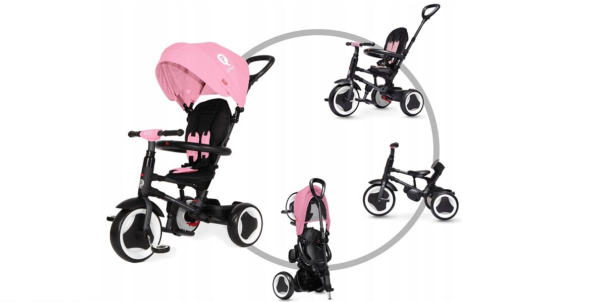 Trojkołowiec QPLAY Rito aluminium skladany siodelko