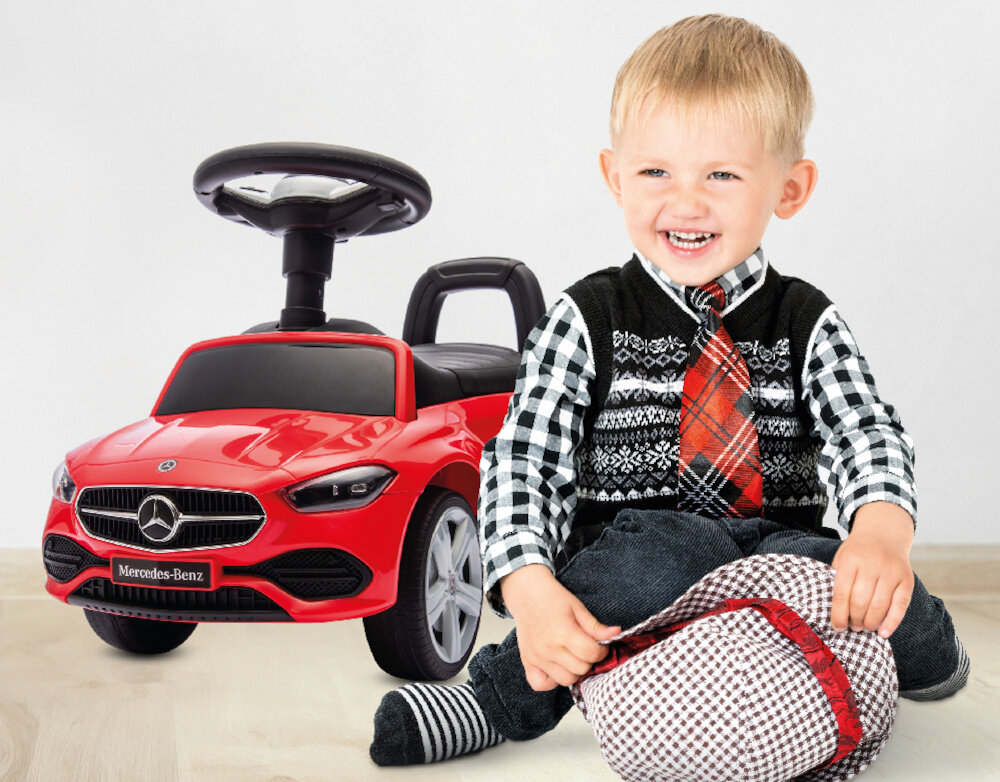 Jeździk SUN BABY Mercedes C-Class J05.039.1.1 Czerwony radosc zabawa bezpieczenstwo rozwoj