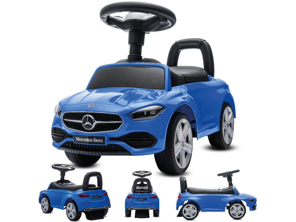 Jeździk SUN BABY Mercedes C-Class J05.039.1.2 Niebieski stabilna konstrukcja waga 3,15 kg latwe przenoszenie i uzytkowanie maksymalne obciazenie do 25 kg solidny wytrzymaly