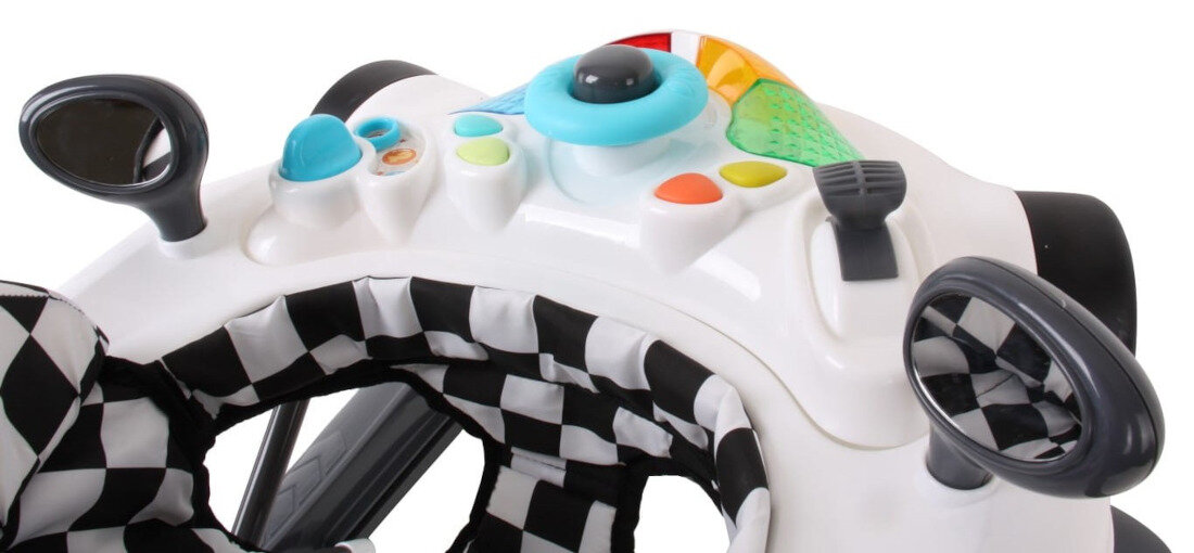 Chodzik SUN BABY Wyscigowka B01.023.1.1 wyposazenie rozrywkowy pulpi swiatelka przyciski dzwiek