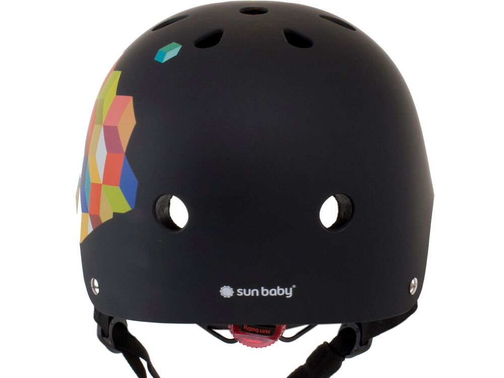 Kask rowerowy SUN BABY Cubic czarny dla Dzieci (rozmiar M) idealnie zaplanowana konstrukcja