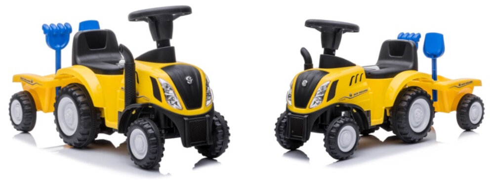 Jeździk SUN BABY Traktor z przyczepą New Holland Żółty wymiary długość szerokość wysokość