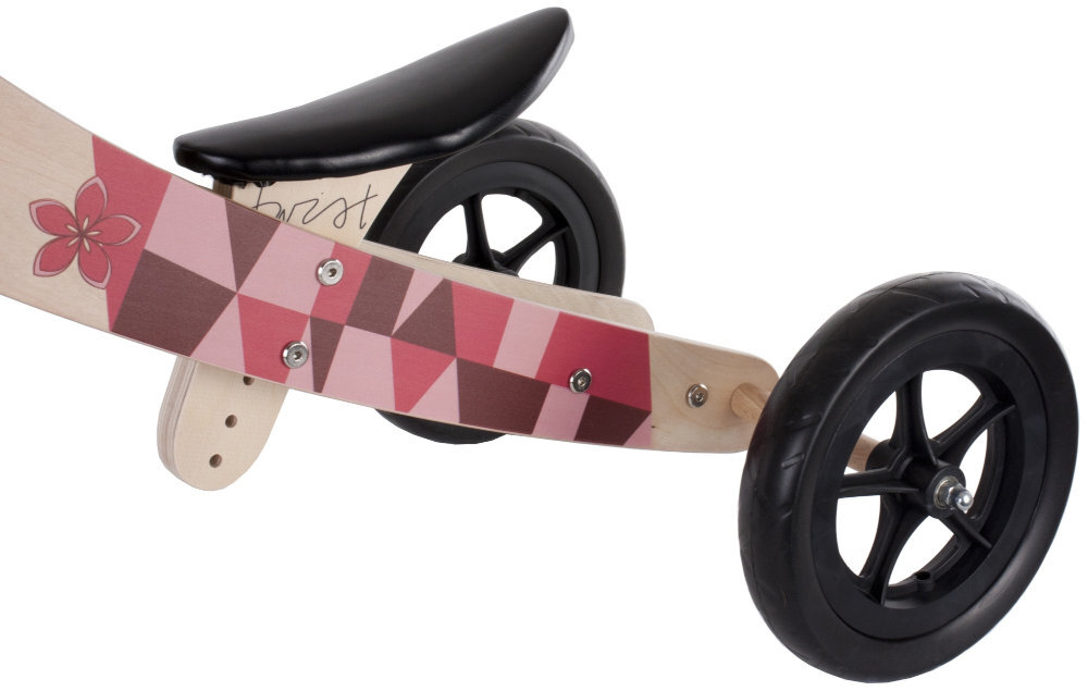 Rowerek biegowy SUN BABY Twist 2w1 Różowy kola wykonane z gumy