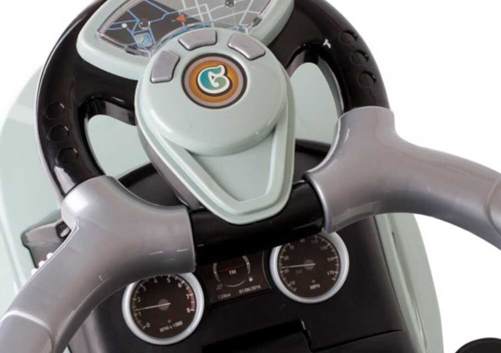 Jezdzik SUN BABY Sport Car Turkusowy kierownica dzwieki swiatelka zabawa radosc