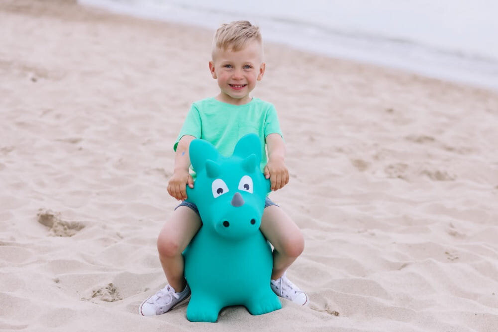 Skoczek SUN BABY Dino J06.020.1.1 zabawa pozytywna energia radosc dla dziecka przyjaciel