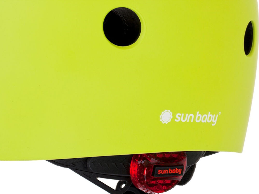 Kask rowerowy SUN BABY Tracker Love 2 Ride różowy dla Dzieci (rozmiar S) podświetlenie dla lepszej widoczności