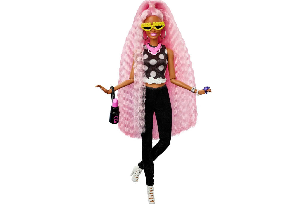 Lalka Barbie Extra Deluxe HGR60 tekstury kolory ubrania mix-and-match