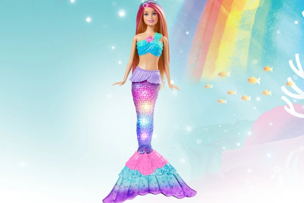 Lalka Barbie Dreamtopia Syrenka Migoczące światełka HDJ36 Świecąca prezent dziewczynka woda ogon towarzyszka przygody