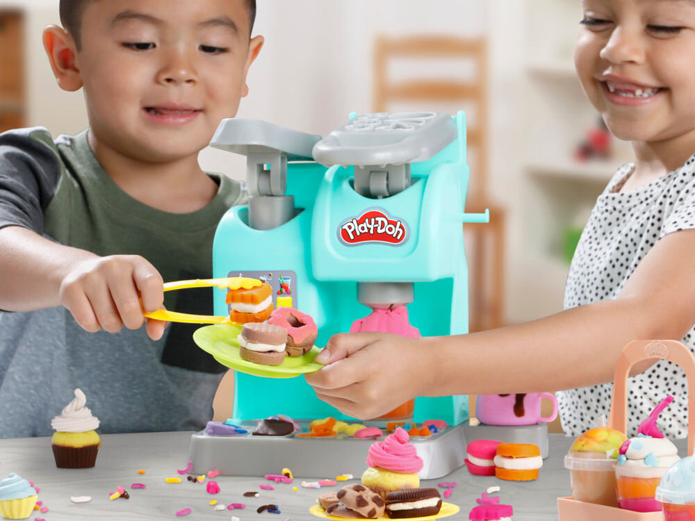 Ciastolina PLAY-DOH Kolorowa Kawiarnia F58365L0 Play-Doh Kitchen Creations Super Colorful Cafe Playset prezent dla dzieci od 3 lat zabawka kreatywna Hasbro