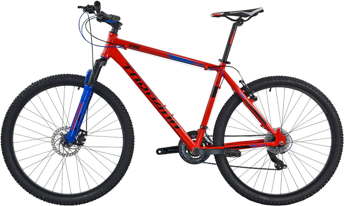 Rower gorski MTB TORPADO Hydra Hardtail M19 27.5 cala meski Czerwono-niebieski Czerwono-czarny wyglad