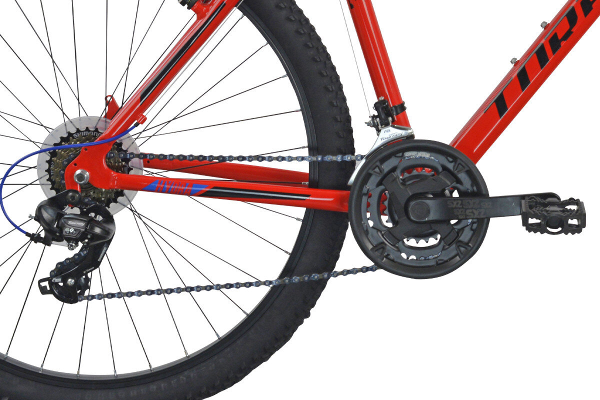 Rower gorski MTB TORPADO Hydra Hardtail M19 27.5 cala meski Czerwono-niebieski Czerwono-czarny kolo opona