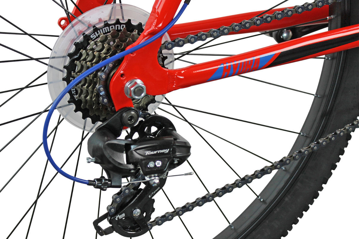 Rower gorski MTB TORPADO Hydra Hardtail M19 27.5 cala meski Czerwono-niebieski Czerwono-czarny przerzutki biegi