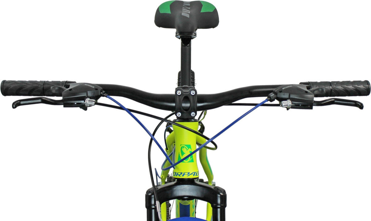 Rower gorski MTB TORPADO Delta Hardtail D16 29 cali damski zolto-niebieski Czerwono-czarny wyposazenie