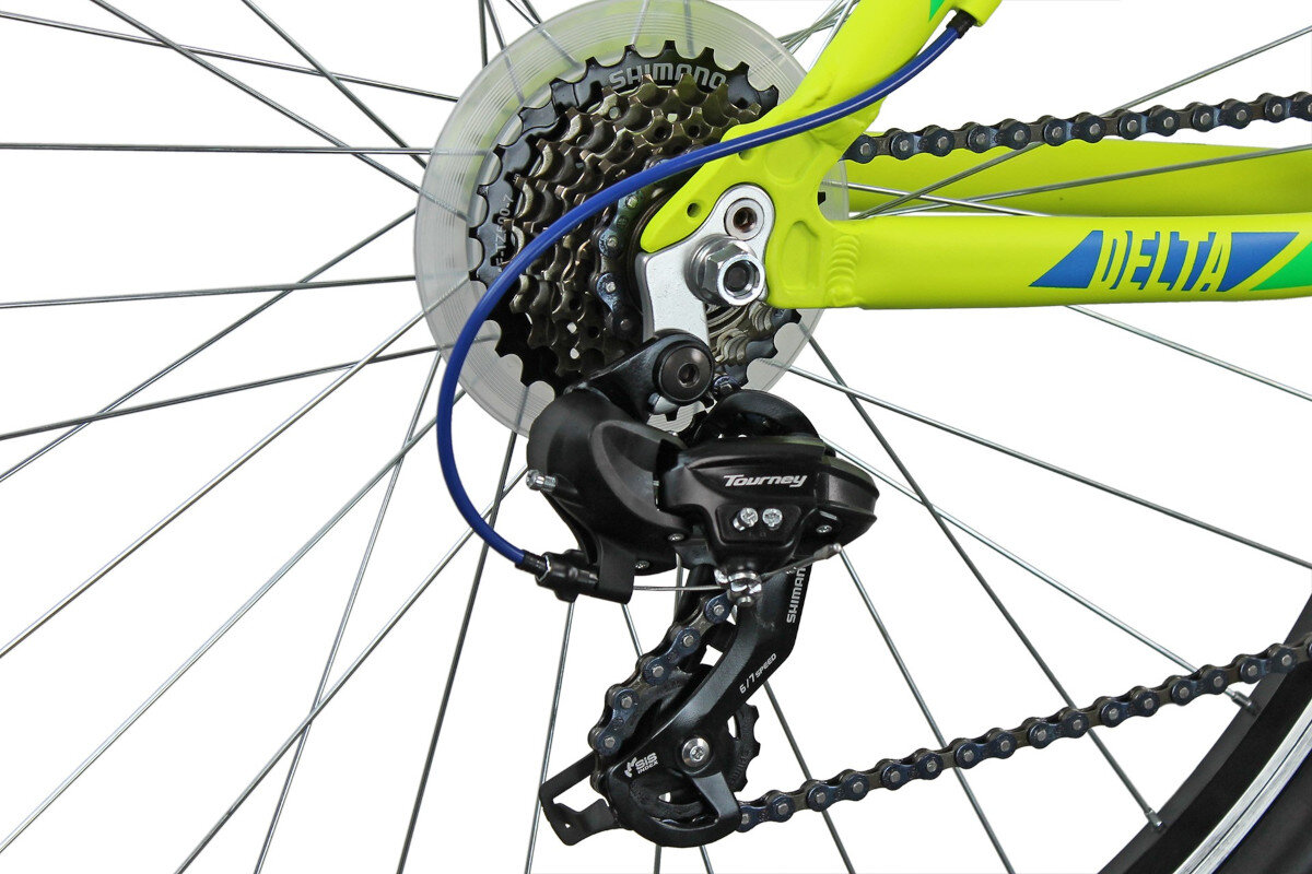 Rower gorski MTB TORPADO Delta Hardtail D18 29 cali damski zolto-niebieski Czerwono-czarny przerzutki biegi
