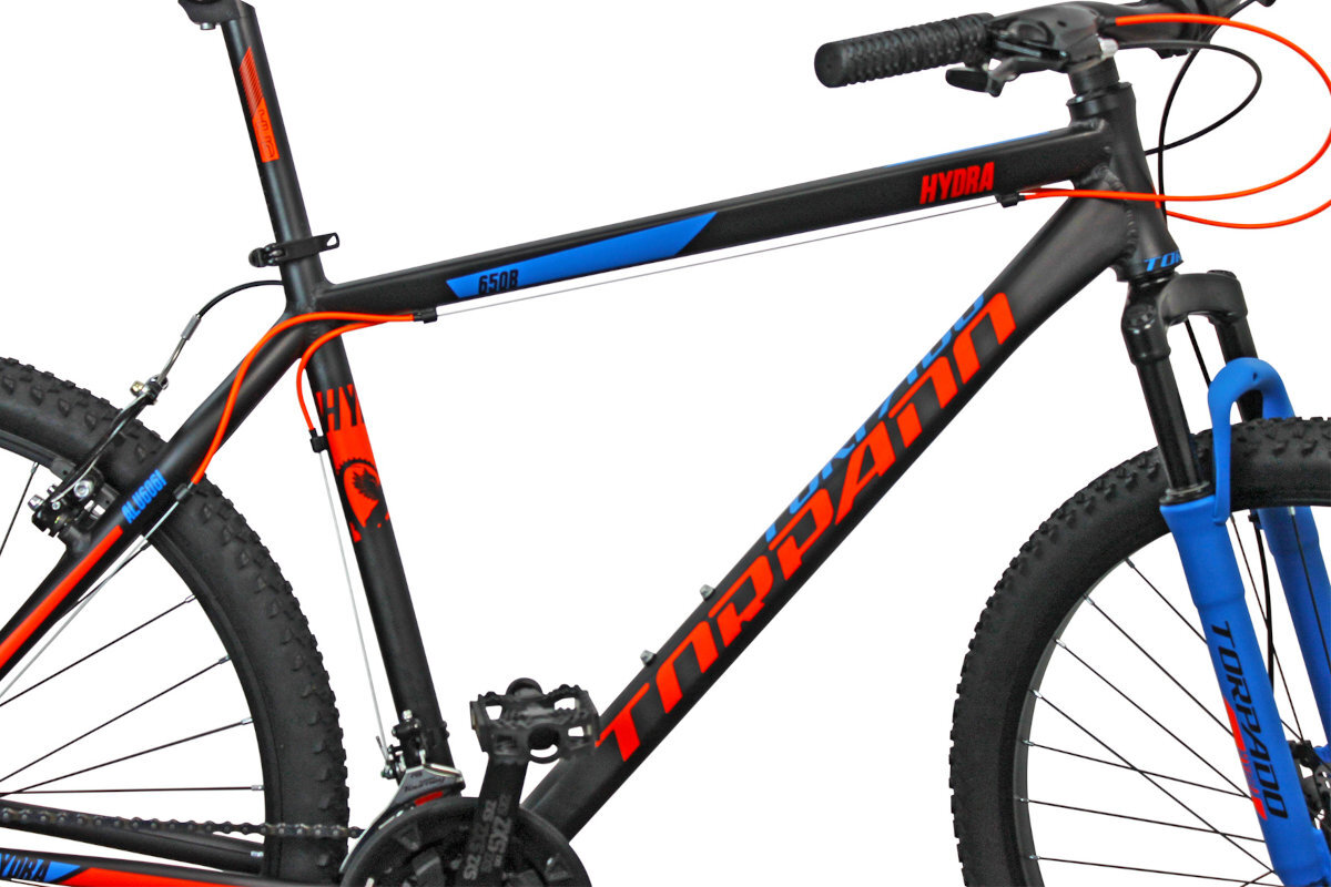 Rower gorski MTB TORPADO Hydra Hardtail M19 27.5 cala meski Czerwono-niebieski Czerwono-czarny rama aluminium