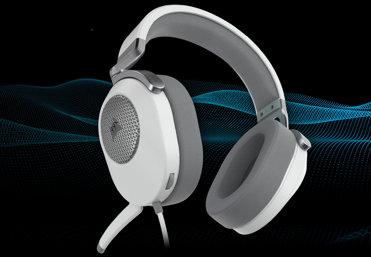 Sluchawki CORSAIR HS65 Surround Bialy wysoka jakosc dzwieku