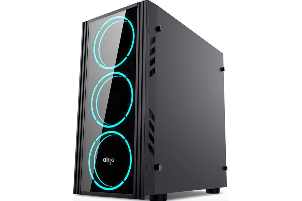 Obudowa AIGO Black Technology mini Okno ze szkła hartowanego