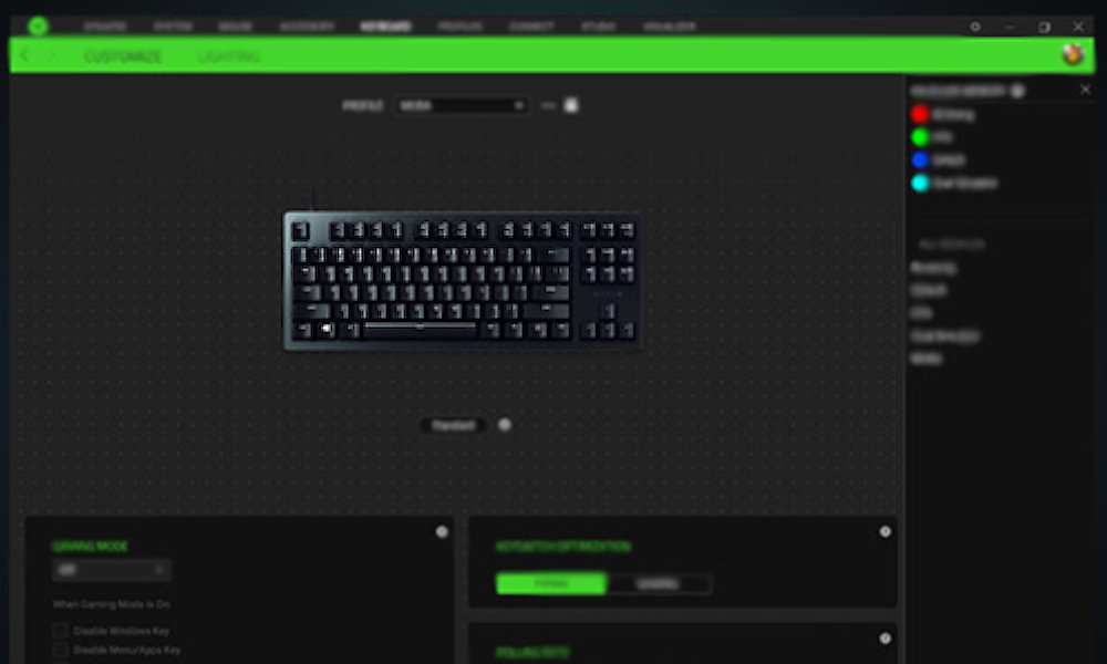 RAZER Huntsman V2 TKL Red Linear ESL Edition Hybrydowa pamięć