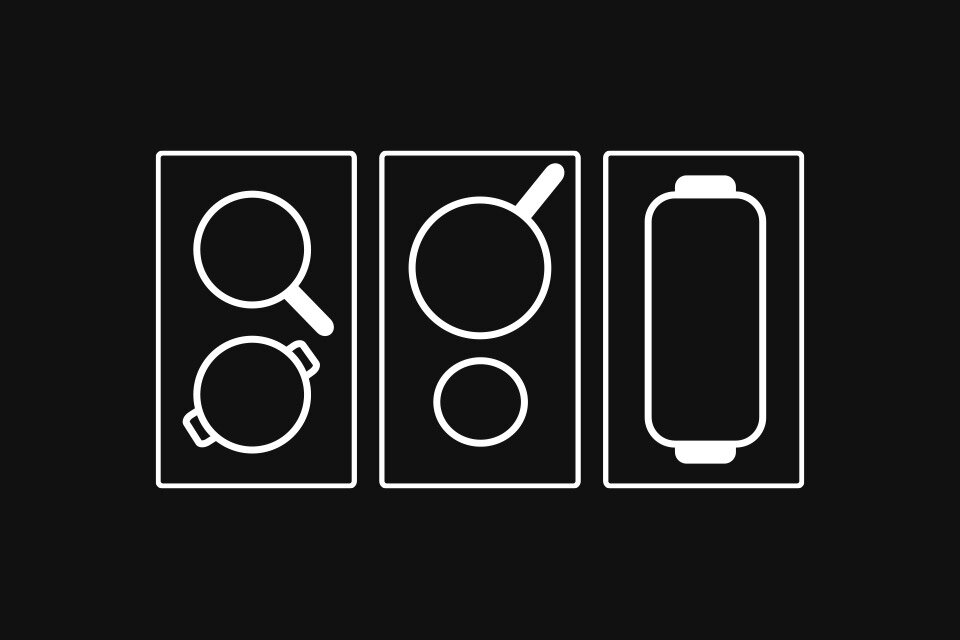 Grafika przedstawia różne sposoby wykorzystania strefy Flex Zone, która jest jednym z udogodnień zastosowanych w modelu NZ64B5045KK. Grafika przedstawia różne sposoby wykorzystania strefy Flex Zone, która jest jednym z udogodnień zastosowanych w modelu NZ64B5045KK.