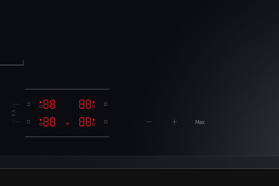 Prosta i intuicyjna obsługa płyty indukcyjnej Samsung Slim Fit jest możliwa dzięki dotykowemu panelowi z przyciskami + i -. Prosta i intuicyjna obsługa płyty indukcyjnej Samsung Slim Fit jest możliwa dzięki dotykowemu panelowi z przyciskami + i -.