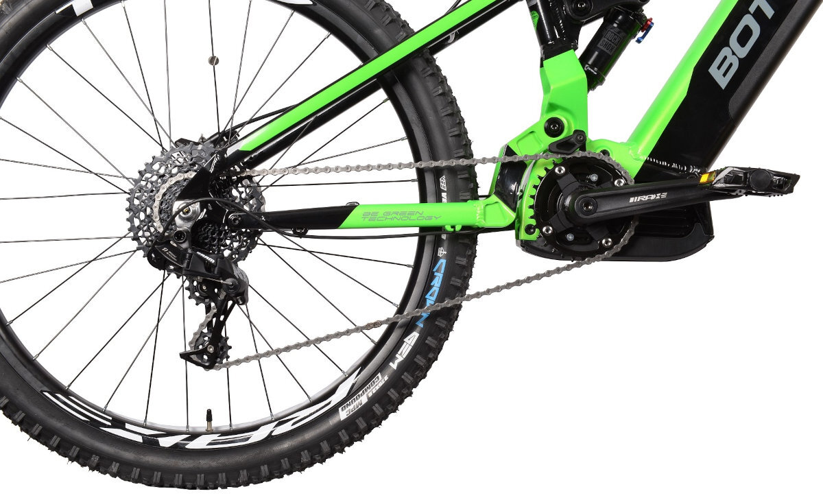 ROWER ELEKTRYCZNY MTB BOTTECCHIA EVO ELEKTRON 29-27,5 CZARNO-ZIELONY M48 19 duze kola
